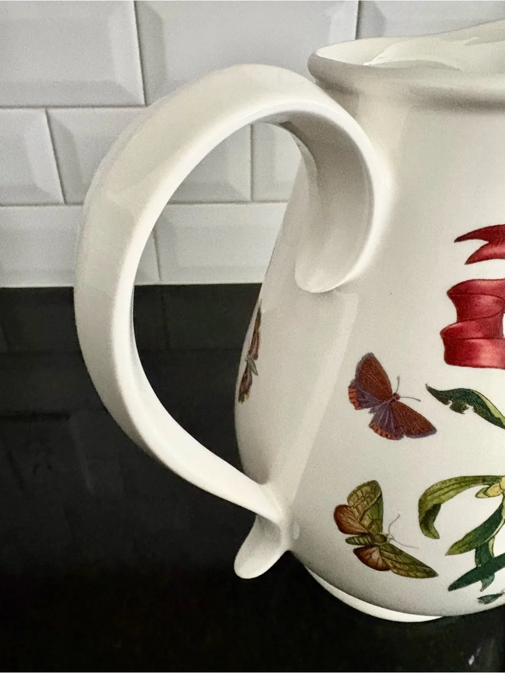 Portmeirion Mistletoe Pitcher in excellent condition! RARE and discontinued!